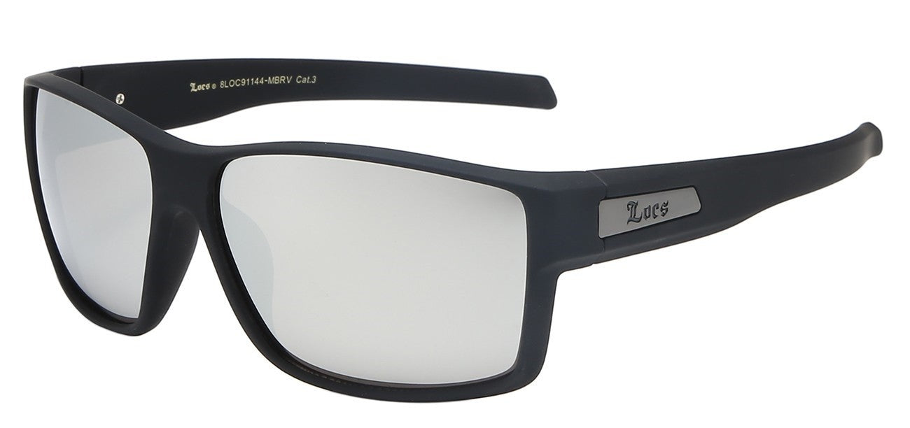 Locs Mirror Lens Square Shades loc91247-mbrv