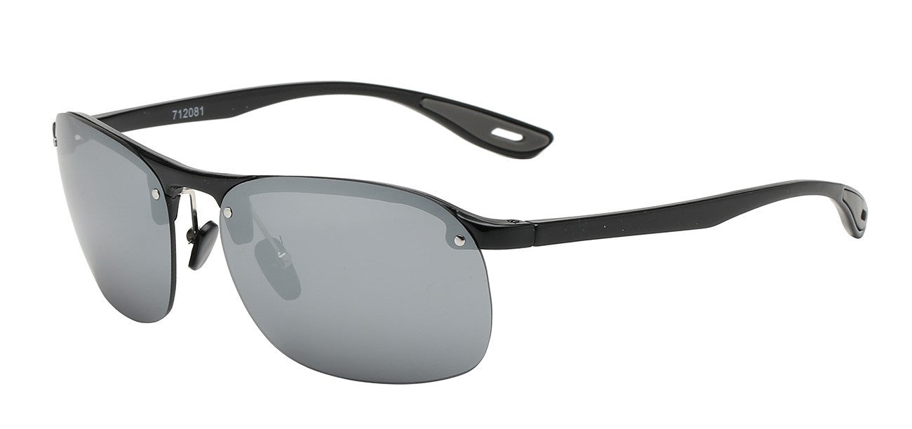 Classic Semi Rimless Frame Sunglasses 712081