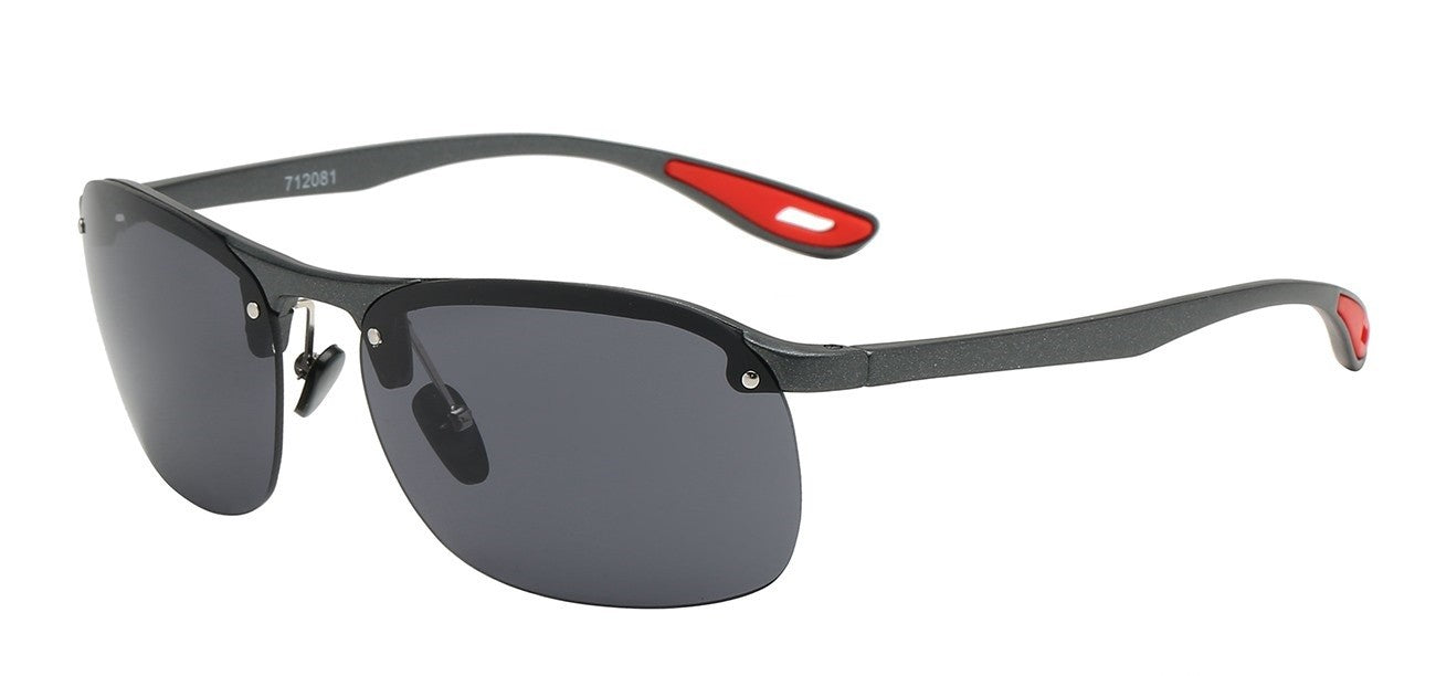 Classic Semi Rimless Frame Sunglasses 712081