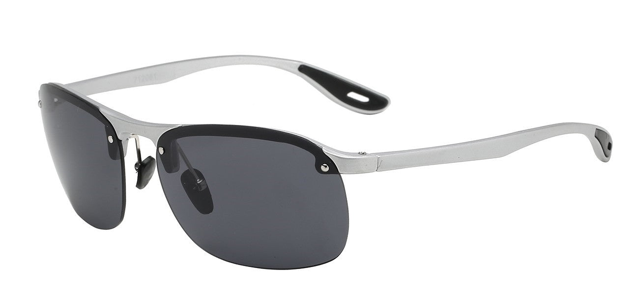 Classic Semi Rimless Frame Sunglasses 712081