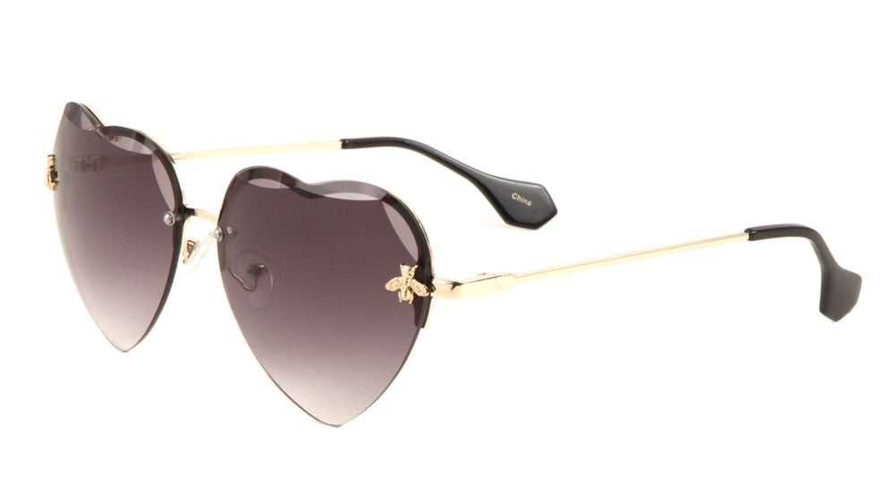 Rimless Heart Wire Frame m10675-heart