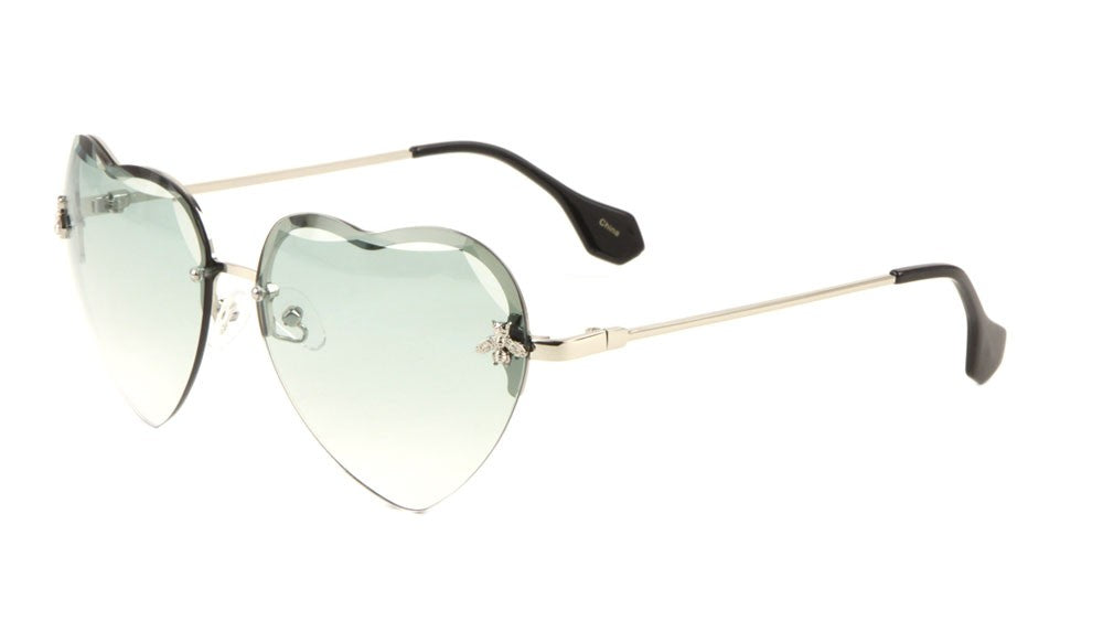 Rimless Heart Wire Frame m10675-heart