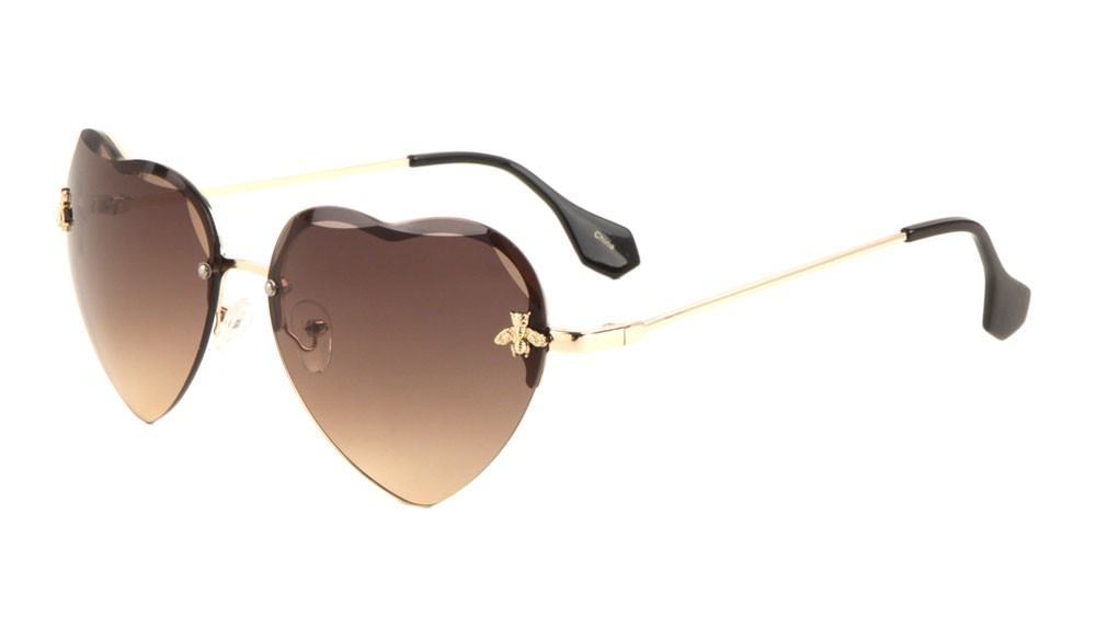 Rimless Heart Wire Frame m10675-heart