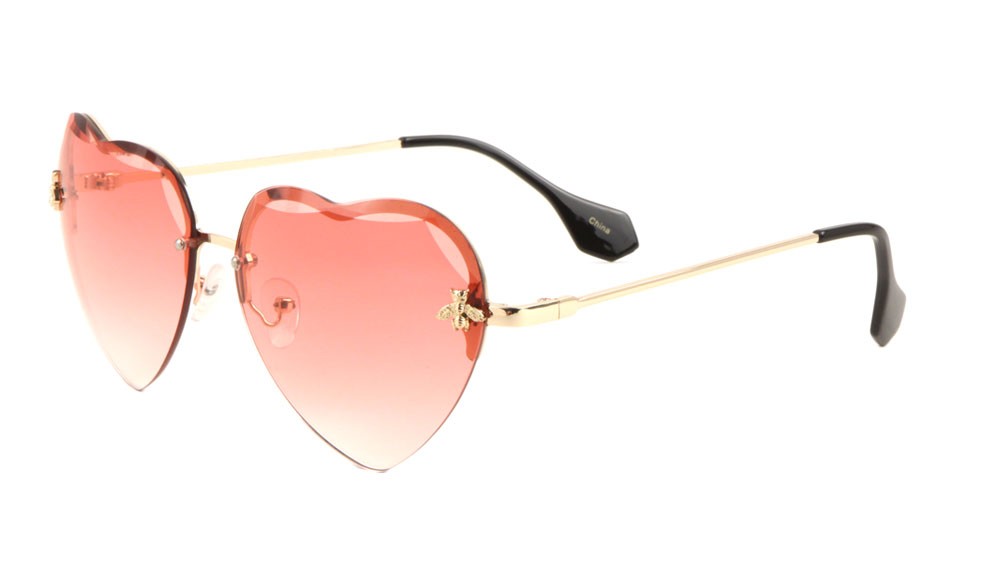 Rimless Heart Wire Frame m10675-heart