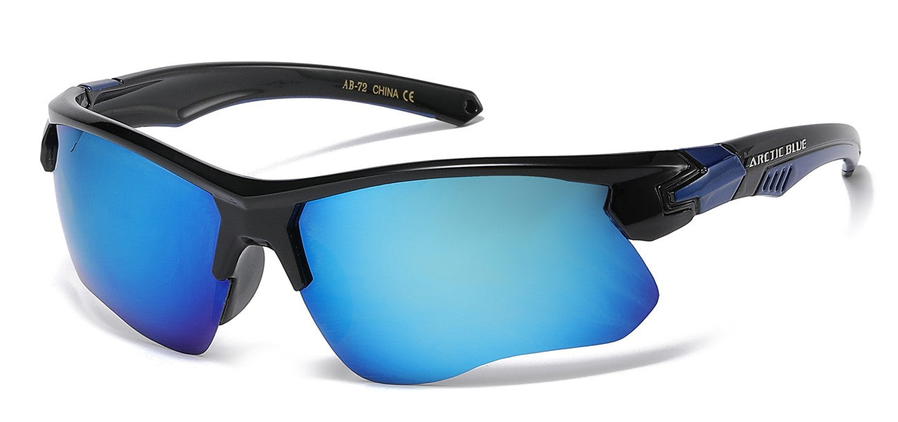 Arctic Blue Semi-Rimless Sunglasses ab-72