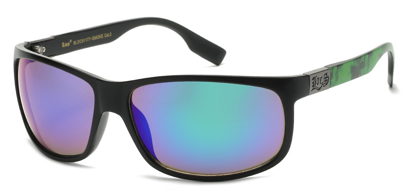 Locs Thin Barrel Sunglasses loc91177-Smoke