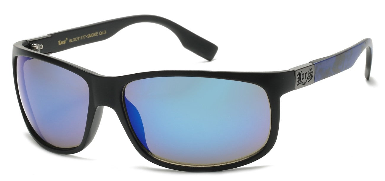 Locs Thin Barrel Sunglasses loc91177-Smoke