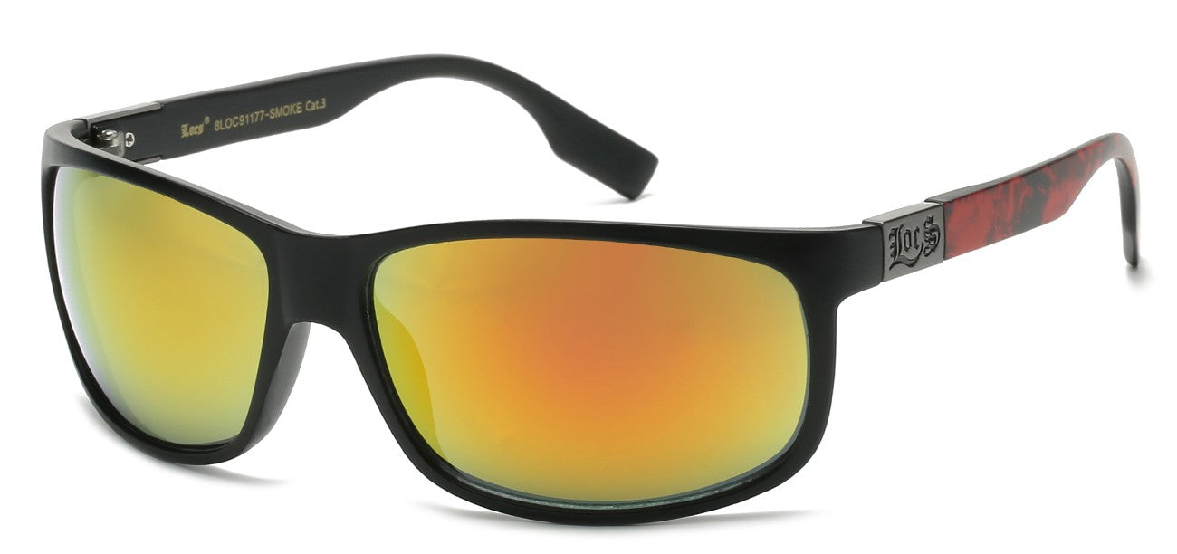 Locs Thin Barrel Sunglasses loc91177-Smoke