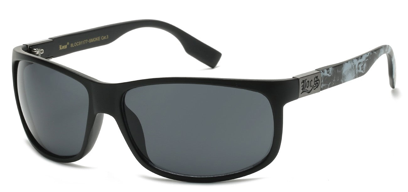 Locs Thin Barrel Sunglasses loc91177-Smoke