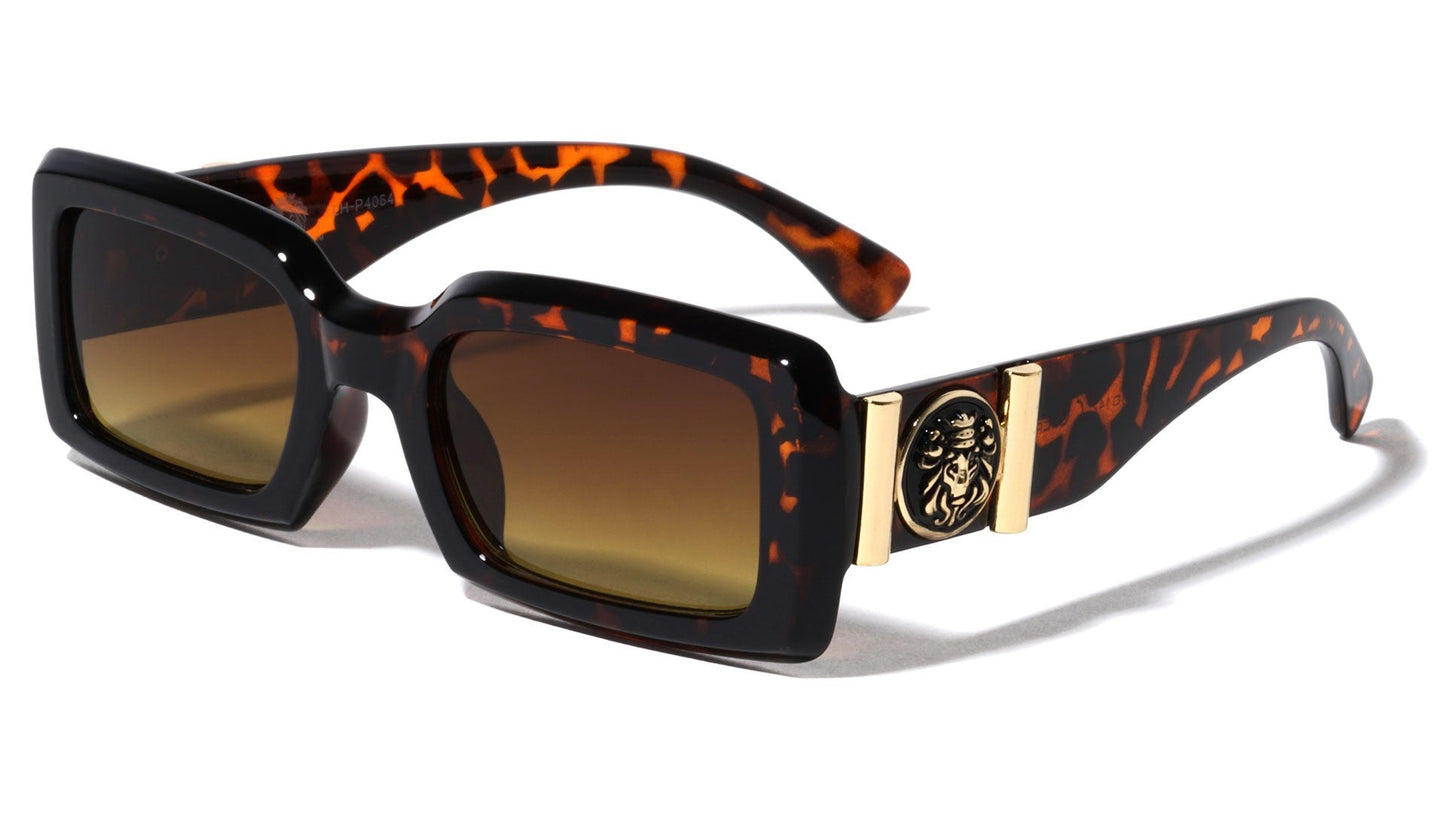 Lion Retro Wide Rectangle Shades lh-p4064