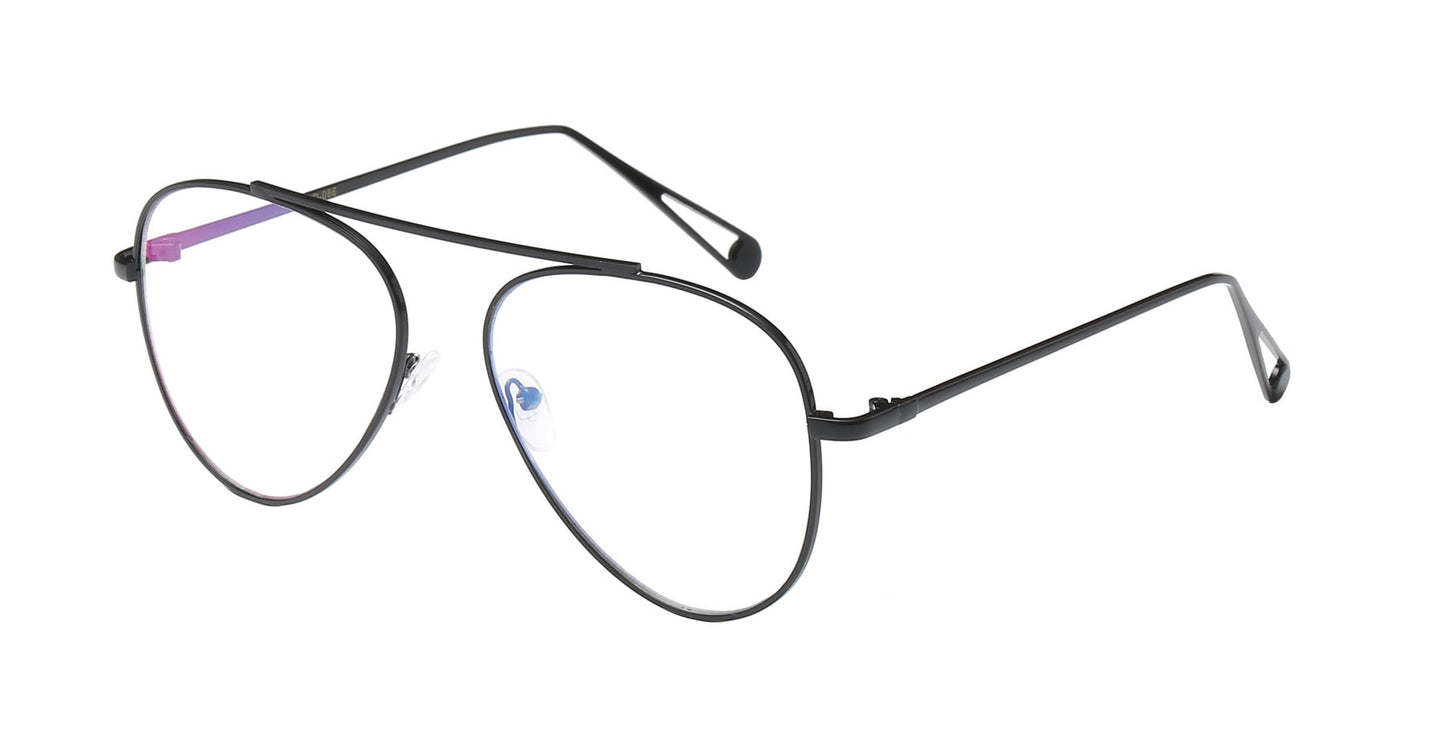 Clear Lens Single Bridge Aviator nerd-086
