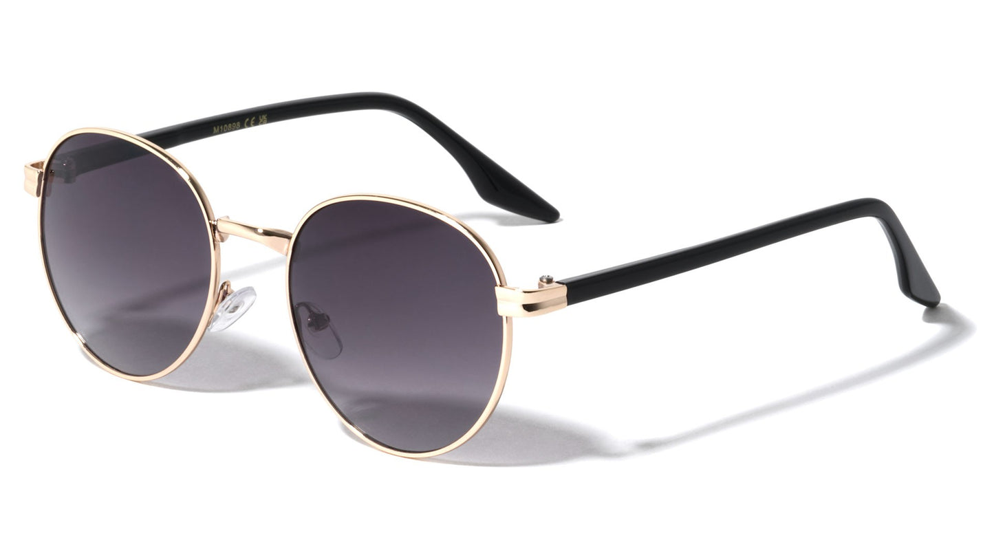 Metal Thin Temple Round Sunglasses m10898