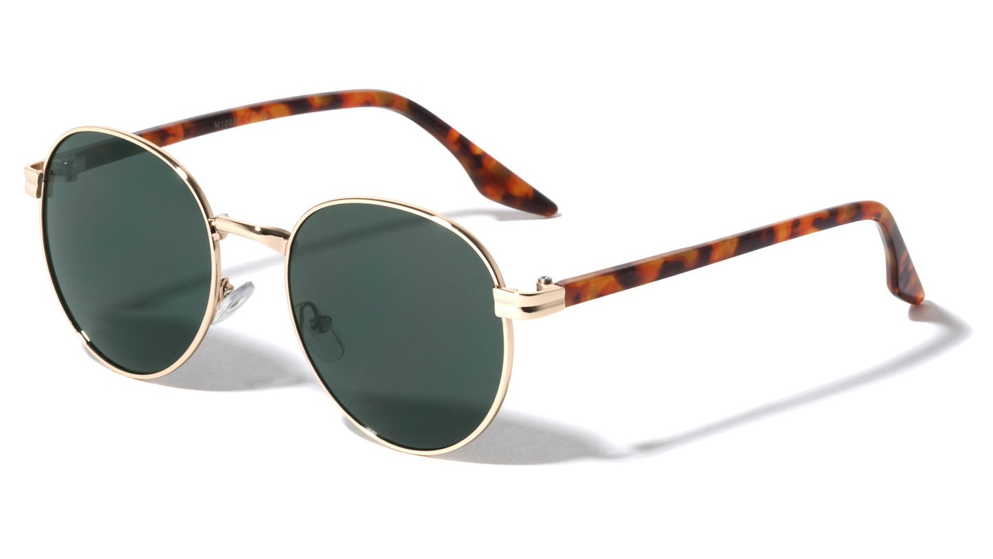 Metal Thin Temple Round Sunglasses m10898