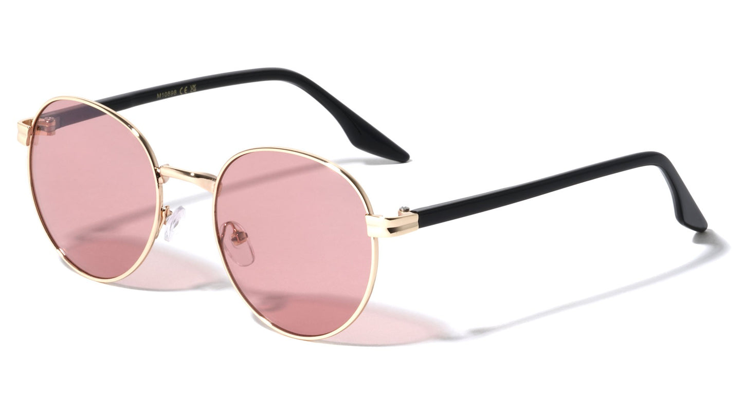 Metal Thin Temple Round Sunglasses m10898