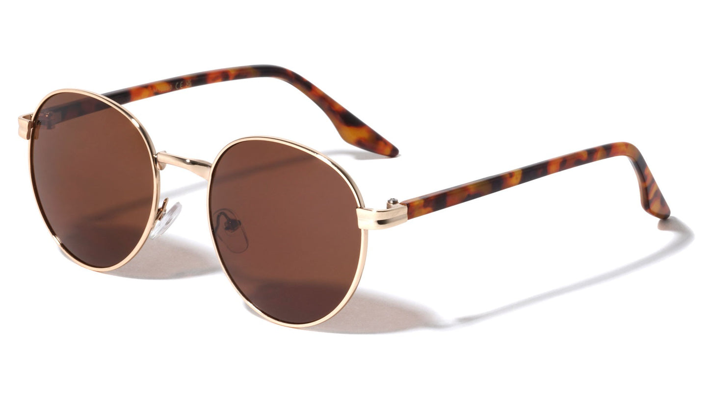 Metal Thin Temple Round Sunglasses m10898