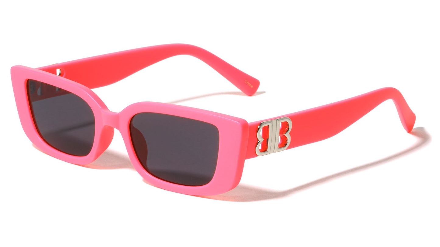 Mirrored-B Rectangle Sunglasses p30568