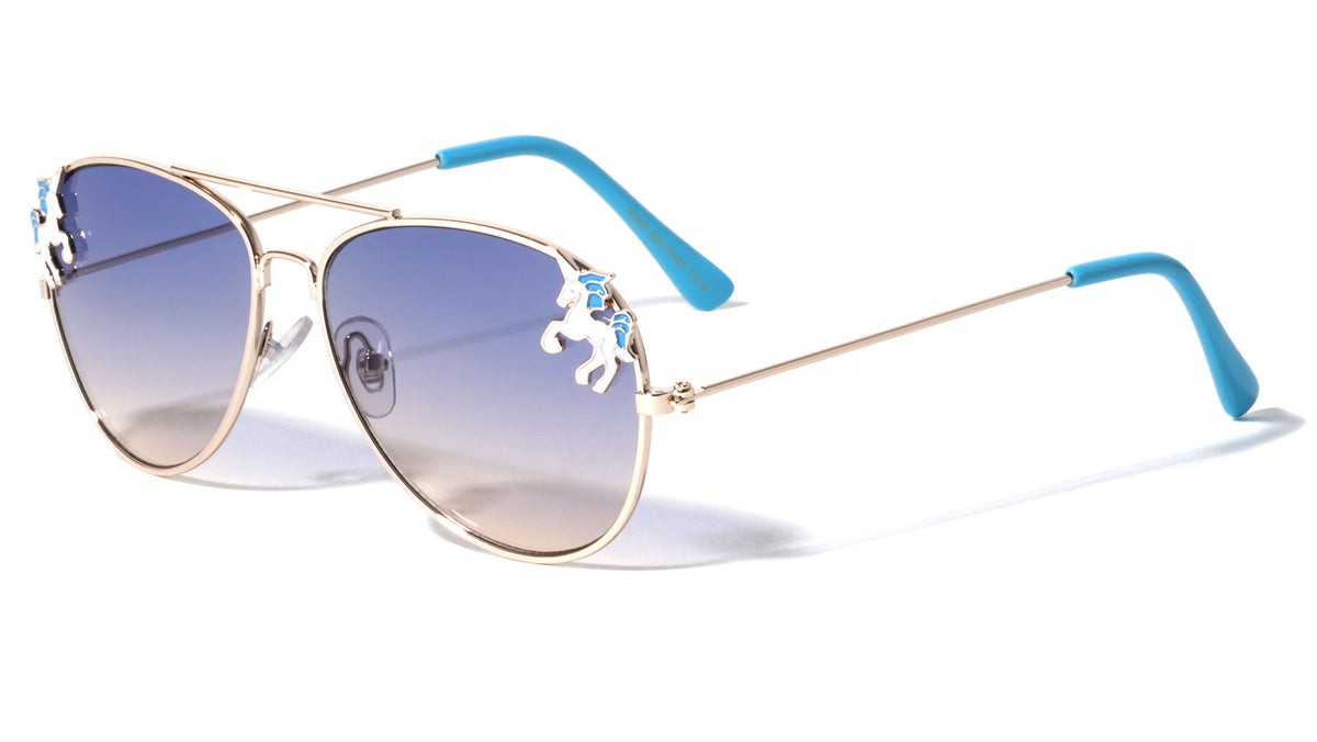 Kids Aviators Unicorn Sunglasses k1129