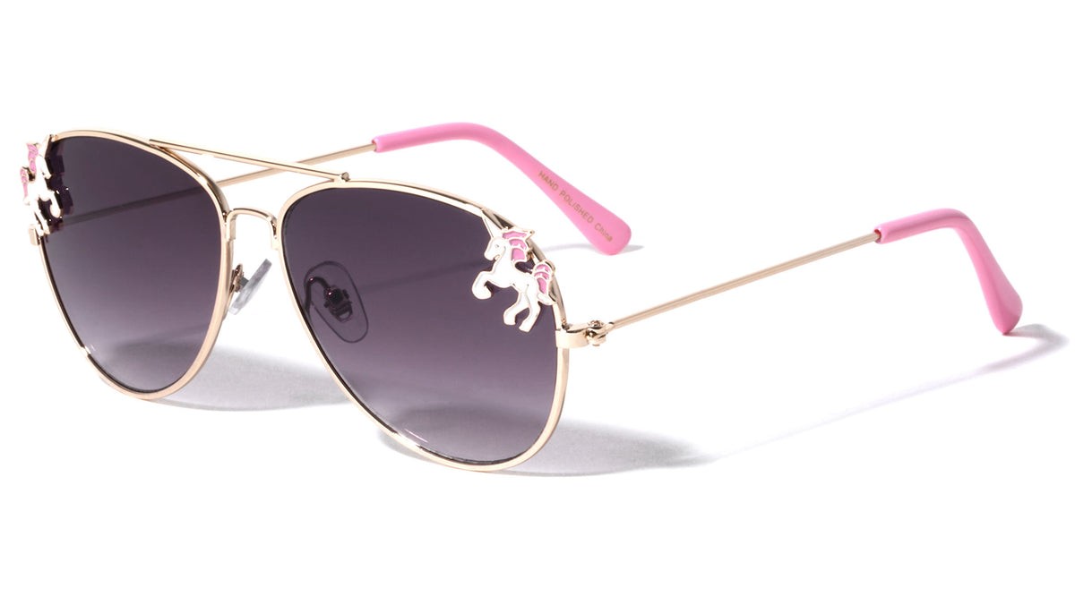 Kids Aviators Unicorn Sunglasses k1129