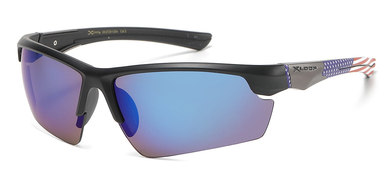 Xloop Polymer Wrap Frame Sunglasses x2759-usa
