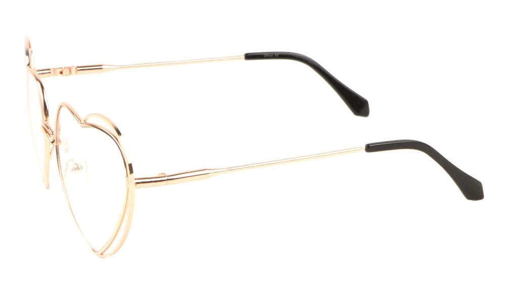 Metallic Heart Clear Frame m10623-heart-clr
