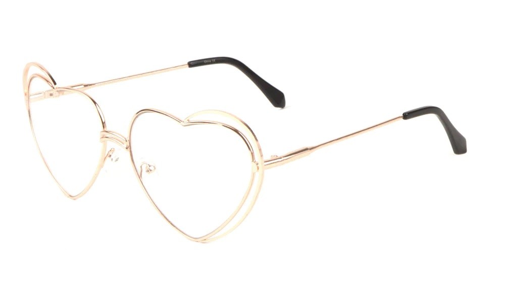Metallic Heart Clear Frame m10623-heart-clr