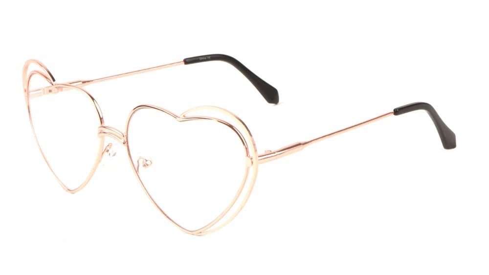 Metallic Heart Clear Frame m10623-heart-clr