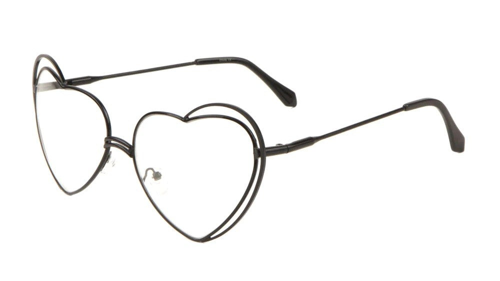 Metallic Heart Clear Frame m10623-heart-clr