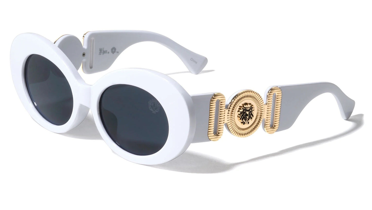 Lion Head Retro Oval Sunglasses lh-p4078