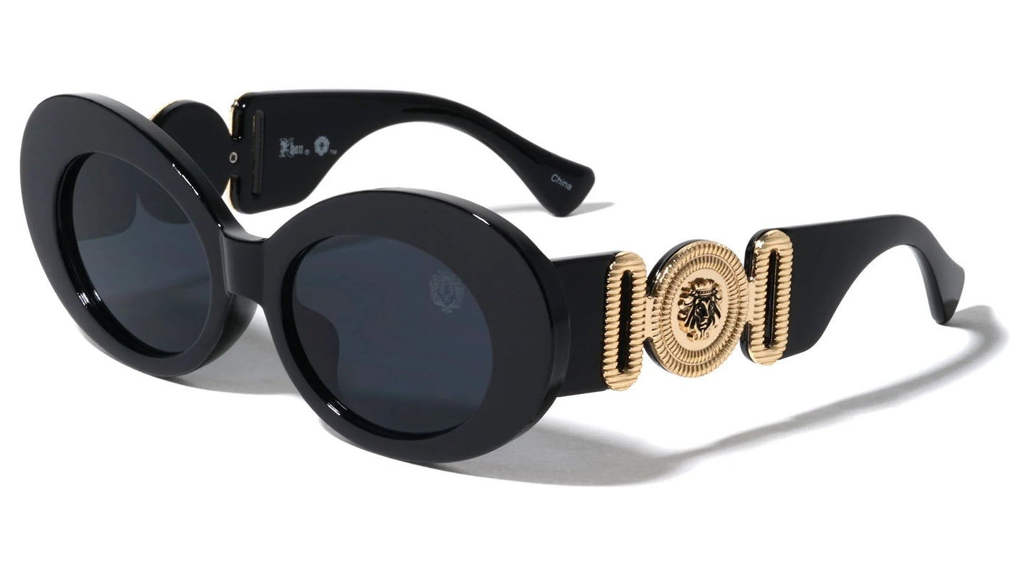 Lion Head Retro Oval Sunglasses lh-p4078