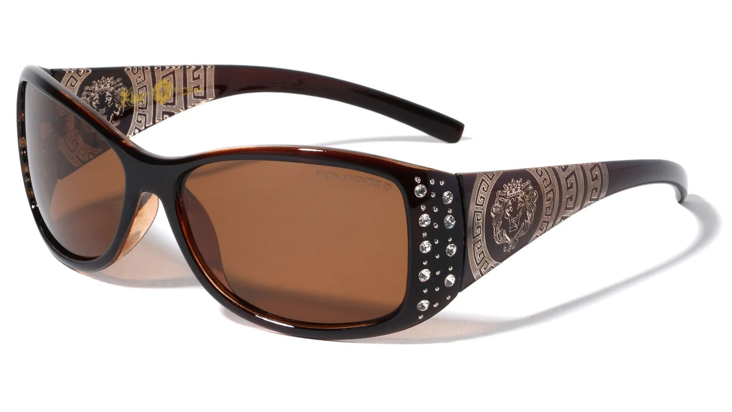 Lion Polarized Rhinestone Temple pol-rh-3084