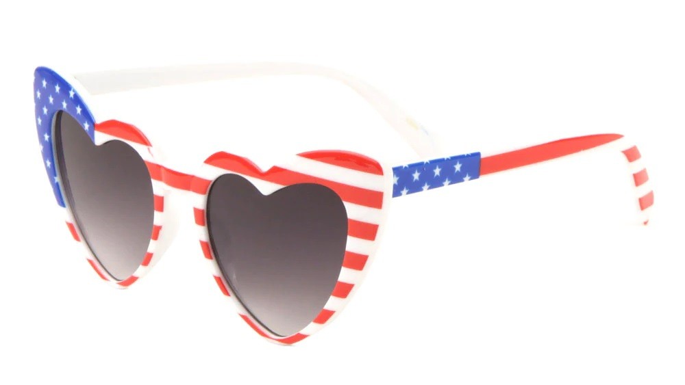 Heart Shape Stripe Sunglasses p6349-heart-flag