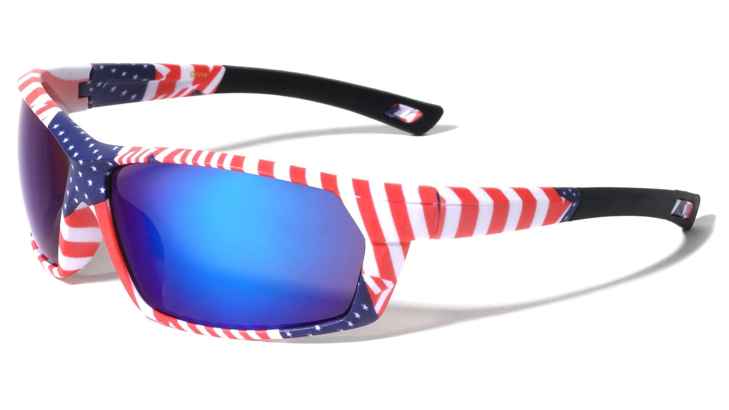 Rectangle Sports Sunglasses bp0210-flag