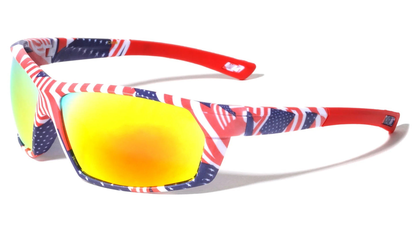 Rectangle Sports Sunglasses bp0210-flag