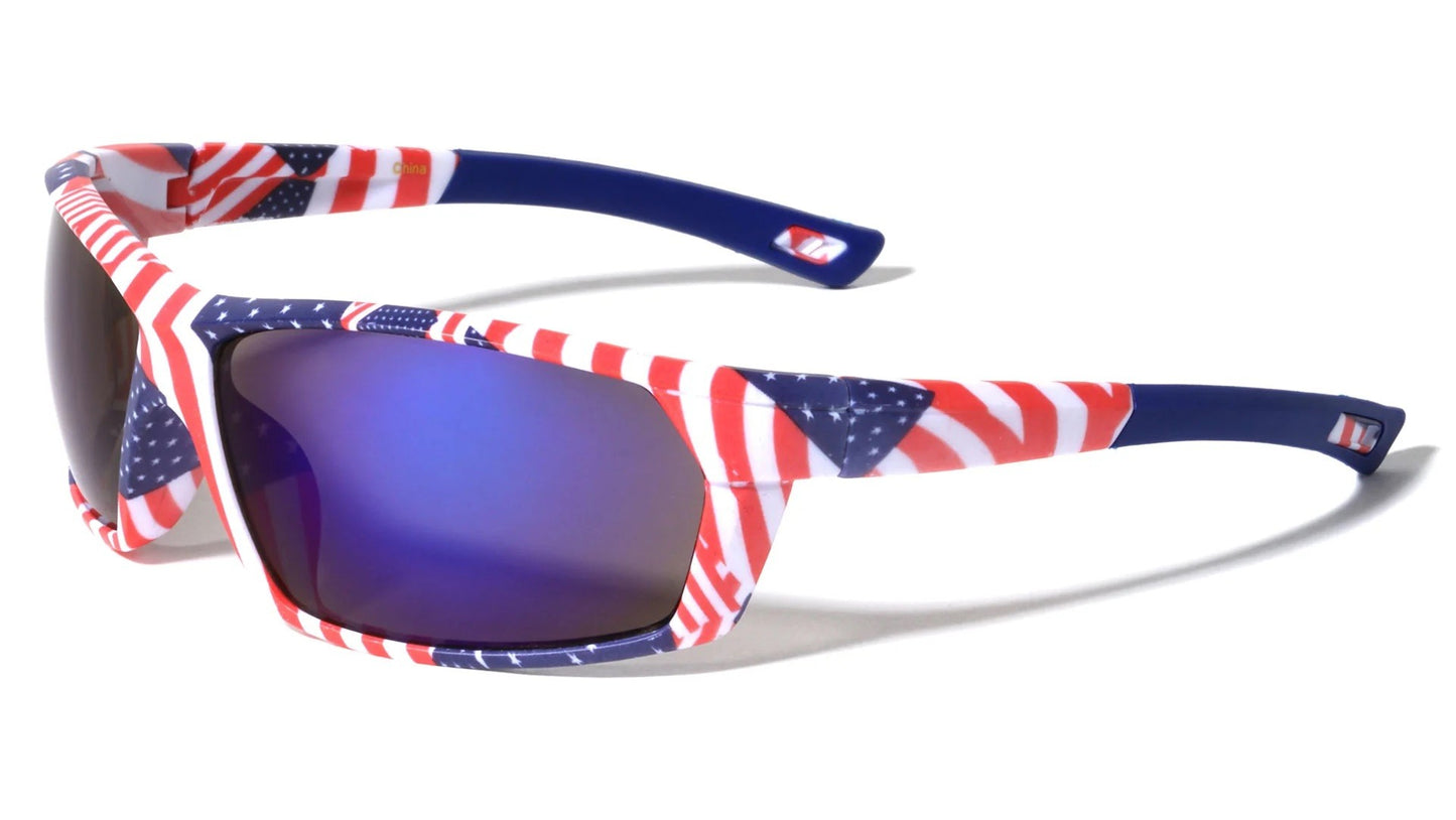 Rectangle Sports Sunglasses bp0210-flag