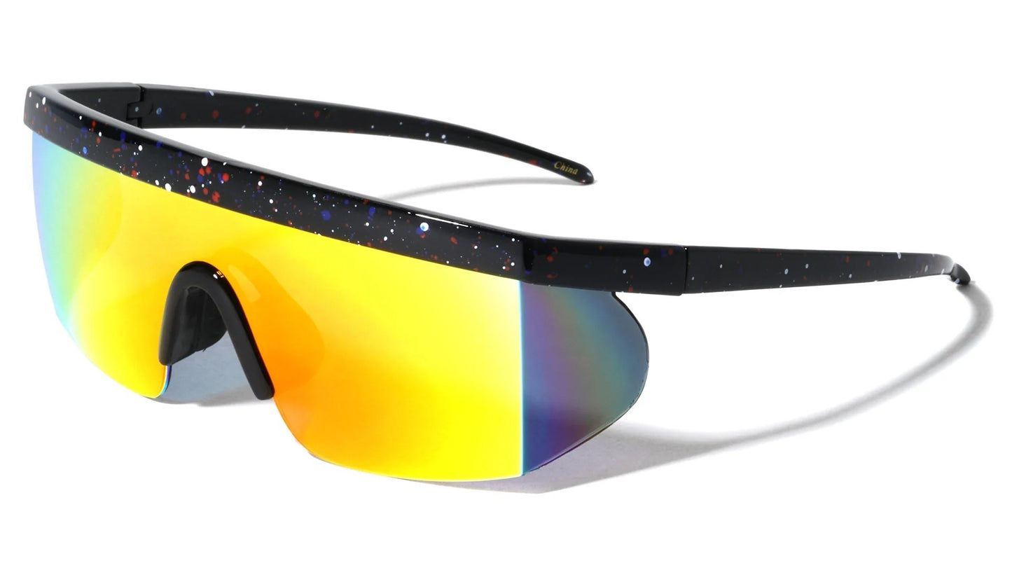 Rectangle Shield Sunglasses bp0209-flag
