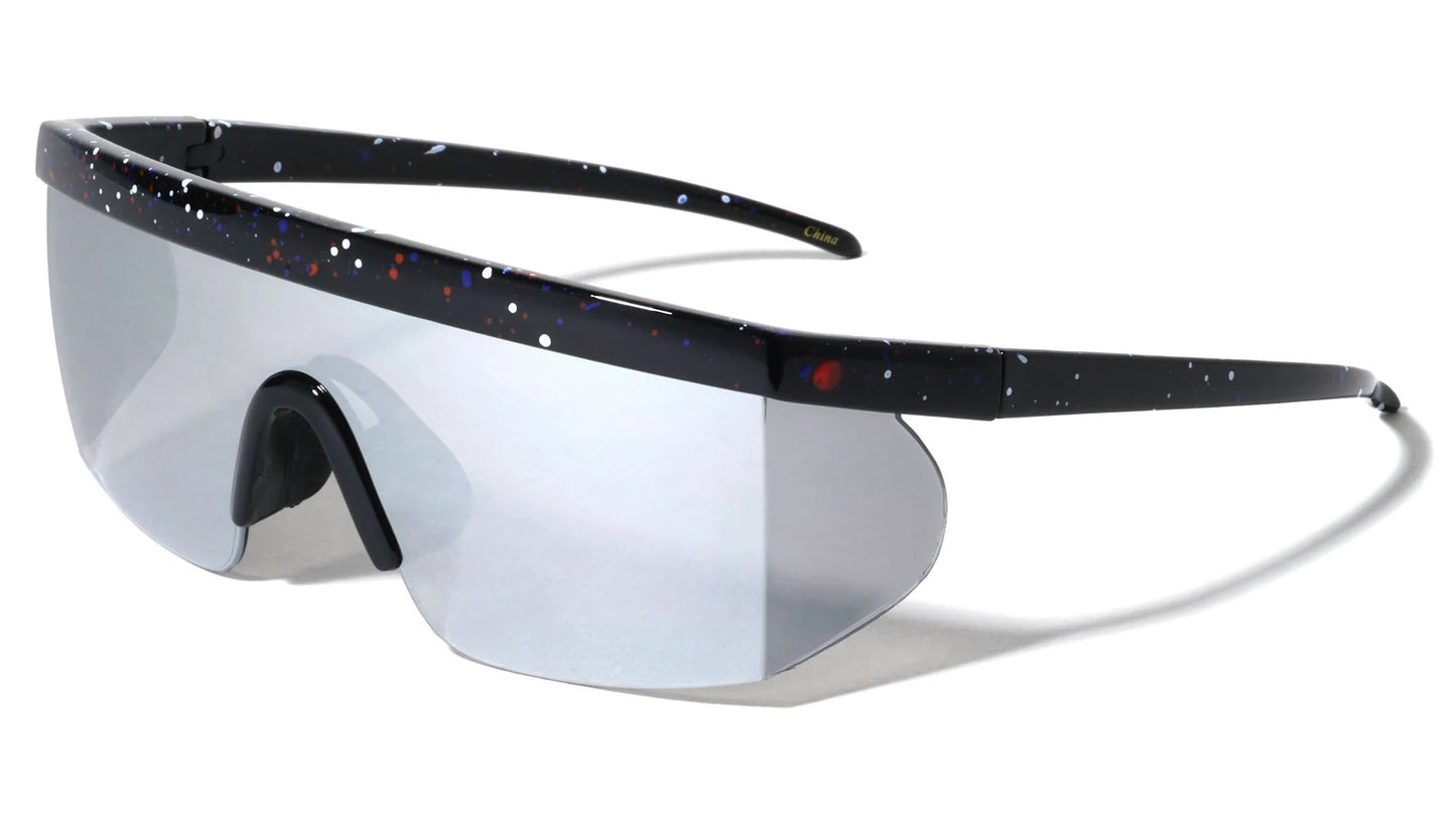 Rectangle Shield Sunglasses bp0209-flag