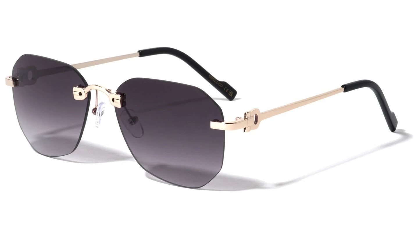 Rimless Geometric Color Lens Shades m4022-co