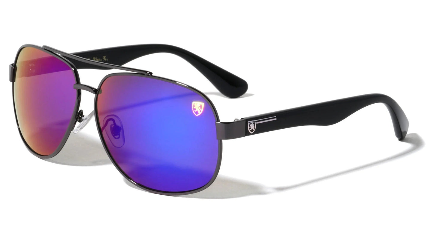 KHAN Aviators Color Mirror Sunglasses 8kn-2002-cm