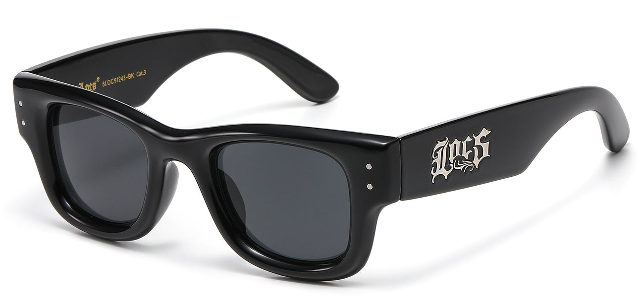 Locs Shiny Black Sunglasses loc91243-bk