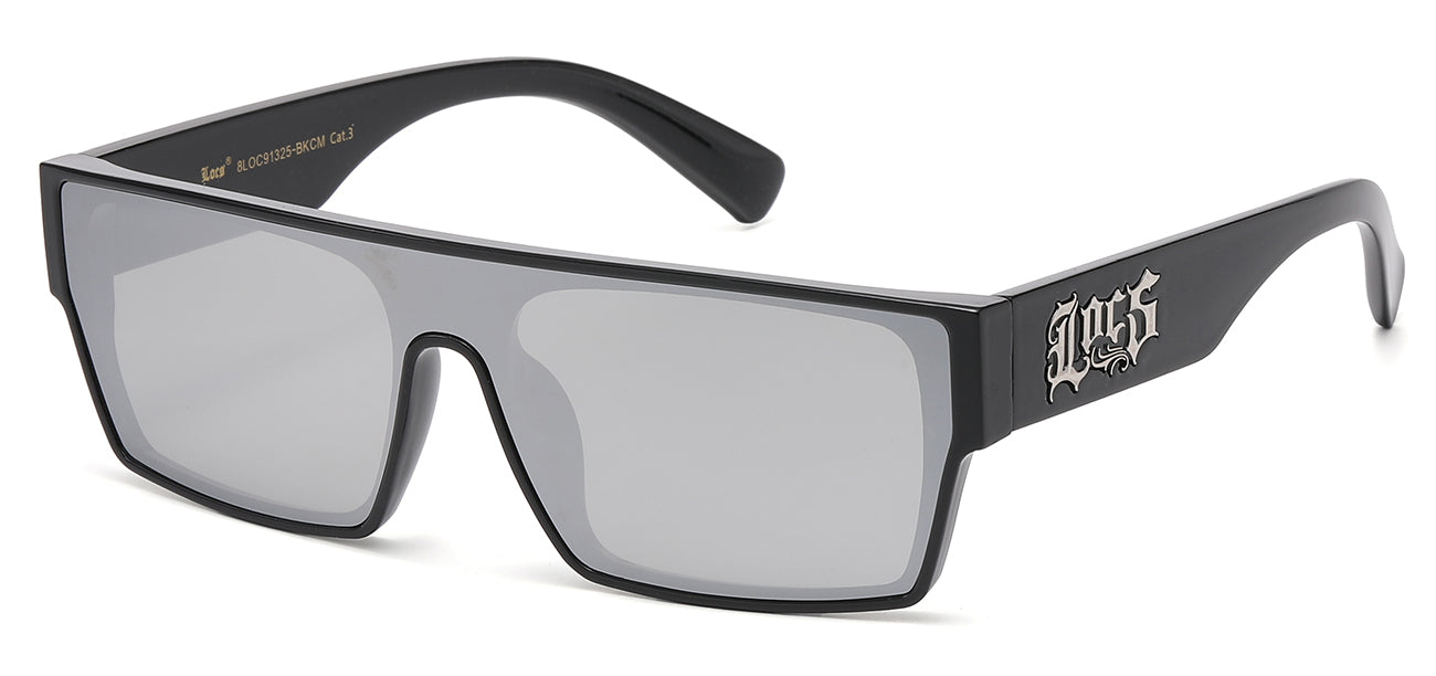 Locs Panel Wrap Sunglasses loc91325-bkcm