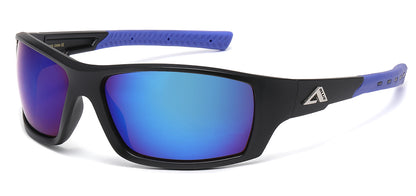 Blue Tech Lens Sporty Wrap Shades ab-1105