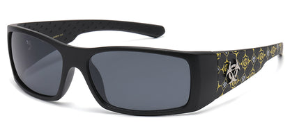 Biohazard Wrap Frame Sunglasses bz66374