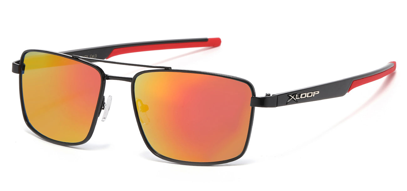 Xloop Metallic Square Frame Sunglasses xl1471