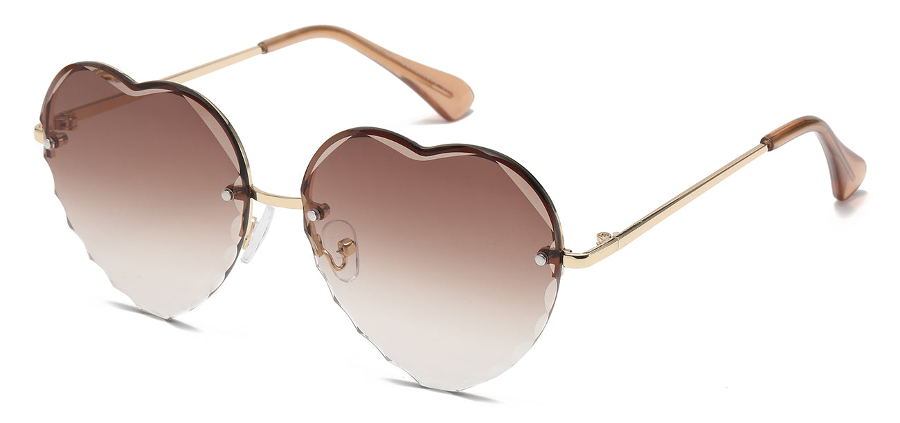 Giselle Rimless Heart Sunglasses gsl28266