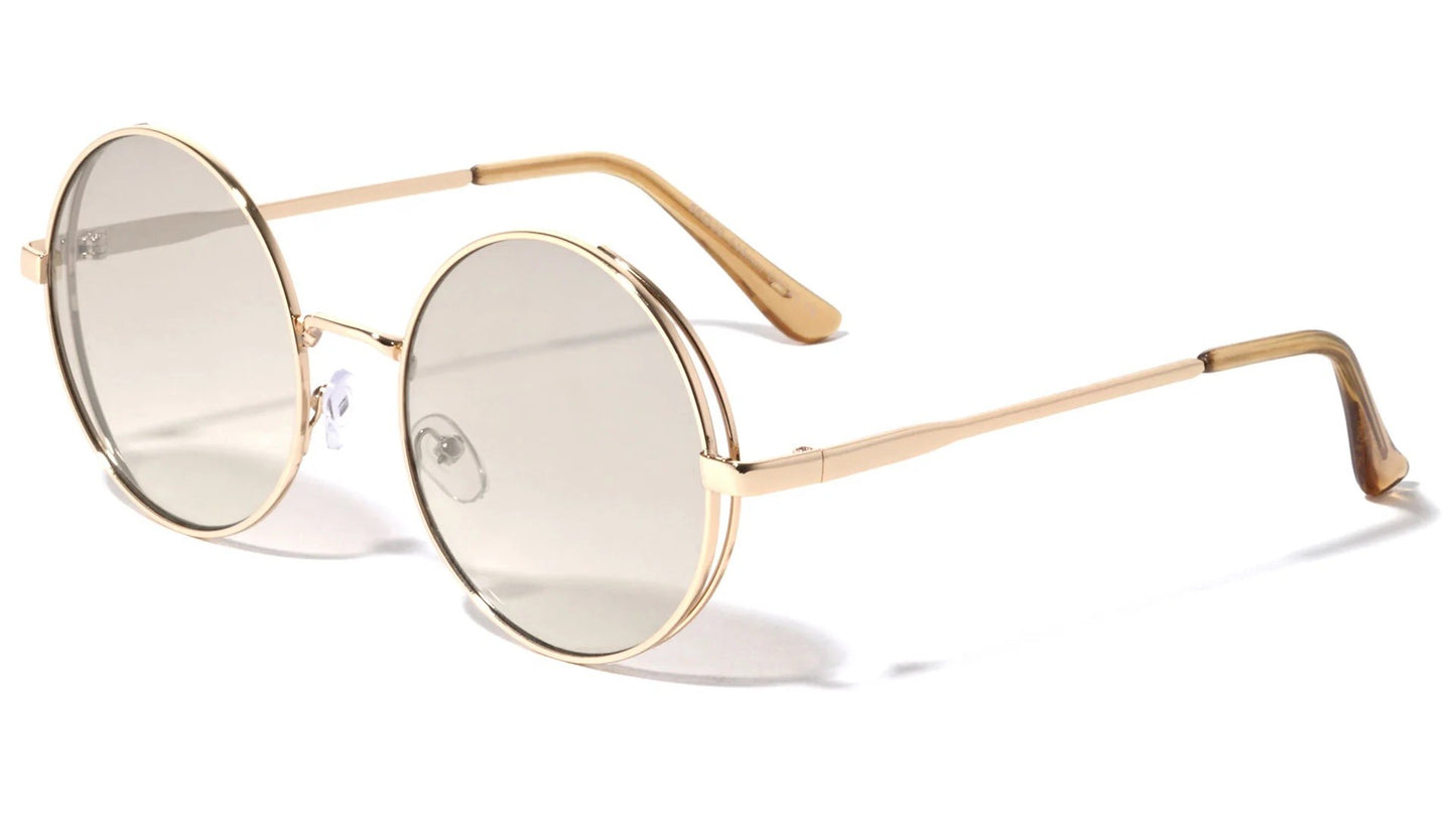 Double Side Frame Retro Round Shades s2085