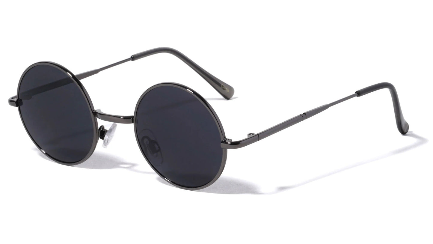 Super Dark Lens Retro Round Shades  pv8009-sd