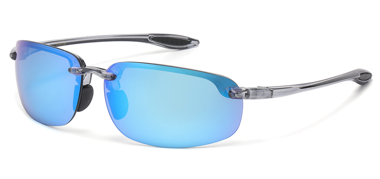 Classic Semi Rimless Frame Sunglasses 712176