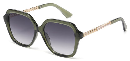 Rhinestone Square Frame Sunglasses rs2104