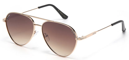 Rhinestone Metallic Aviator Sunglasses rs2081