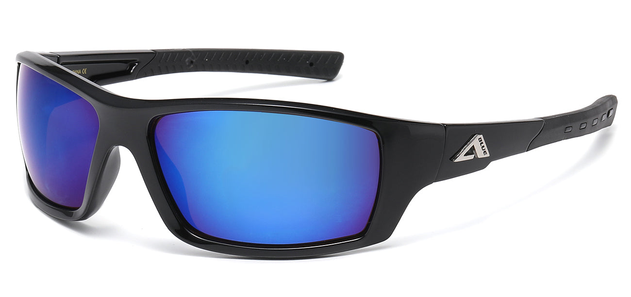 Blue Tech Lens Sporty Wrap Shades ab-1105
